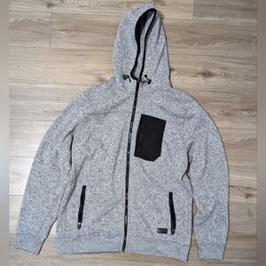 Abercrombie and Fitch men's grey zip up hoodie
